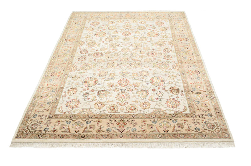 Tappeto orientale - Tabriz - 210 x 153 cm - crema