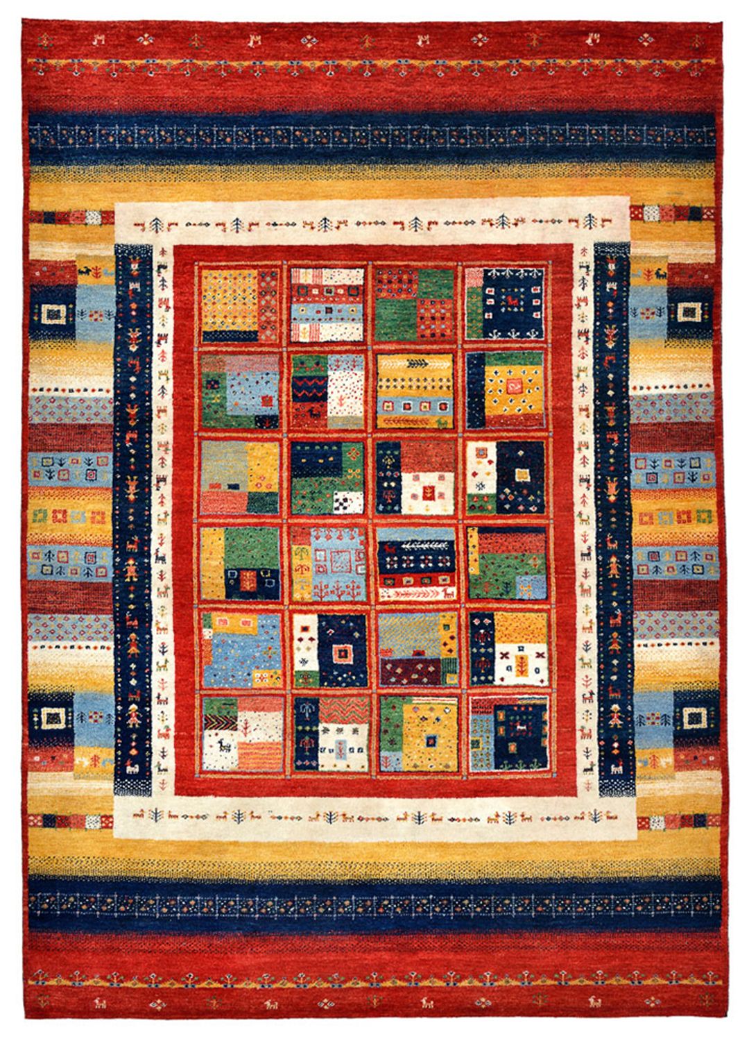 Tappeto Gabbeh - Loribaft Indus - 242 x 173 cm - multicolore