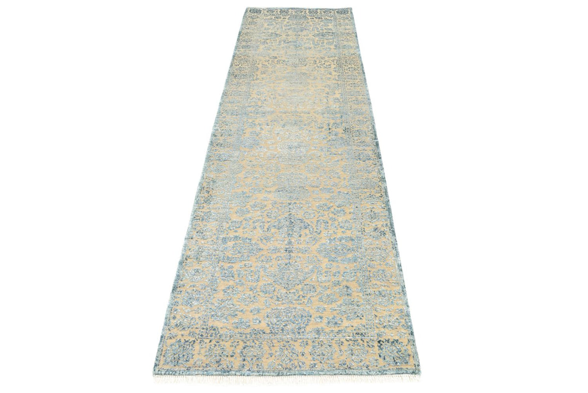 Tappeto corsia Tappeto di design - 291 x 79 cm - blu chiaro