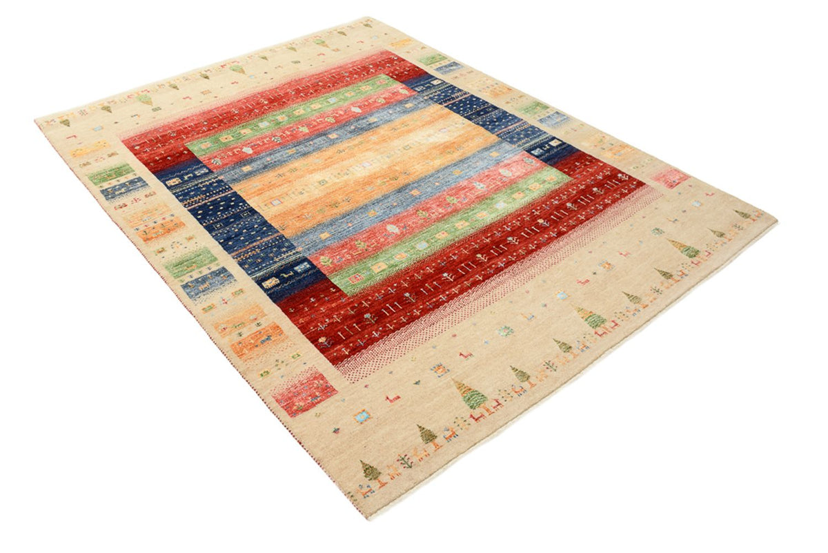 Tappeto Gabbeh - Loribaft Indus - 207 x 156 cm - multicolore