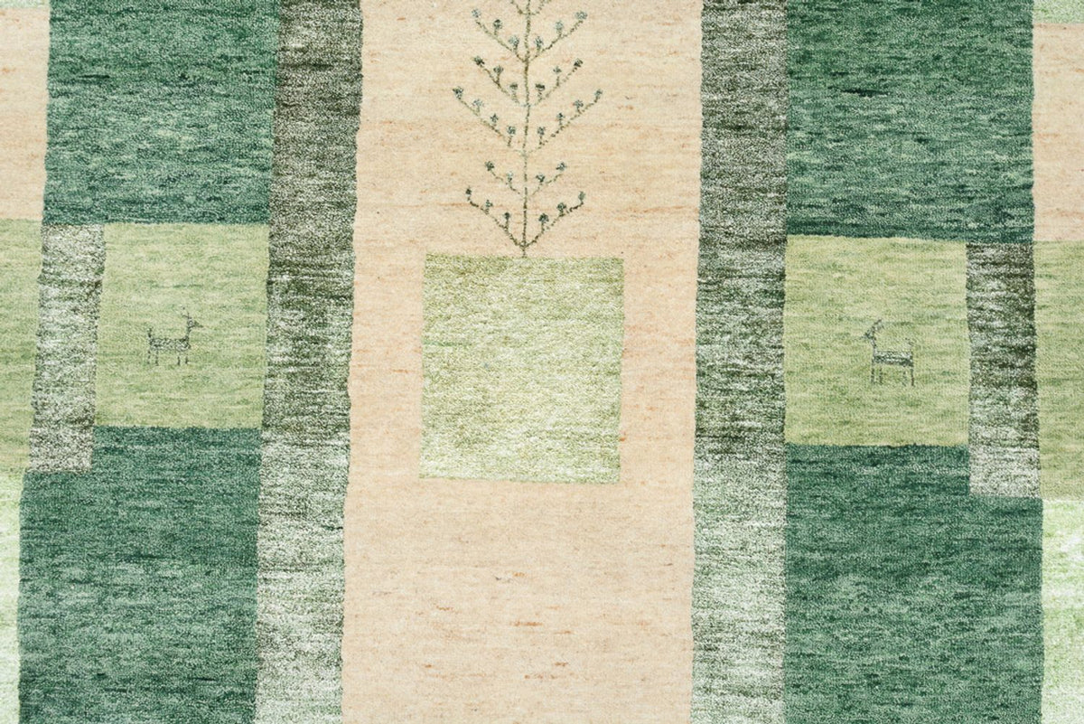 Tappeto Gabbeh - Loribaft Indus - 204 x 150 cm - verde