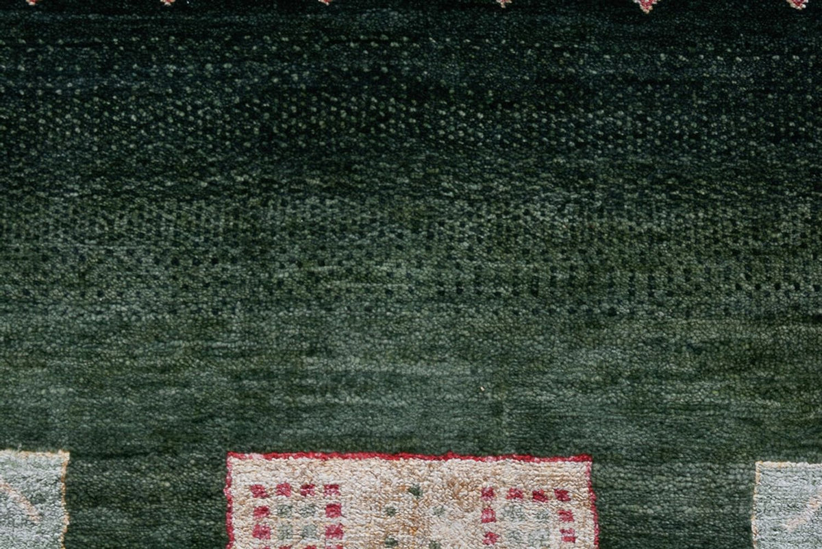 Tappeto Gabbeh - Loribaft Indus - 346 x 245 cm - verde