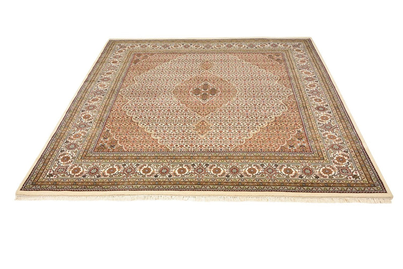 Tappeto orientale - Tabriz quadrato  - 203 x 201 cm - beige scuro