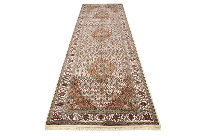 Tappeto corsia Tappeto orientale - Tabriz - 372 x 121 cm - beige chiaro
