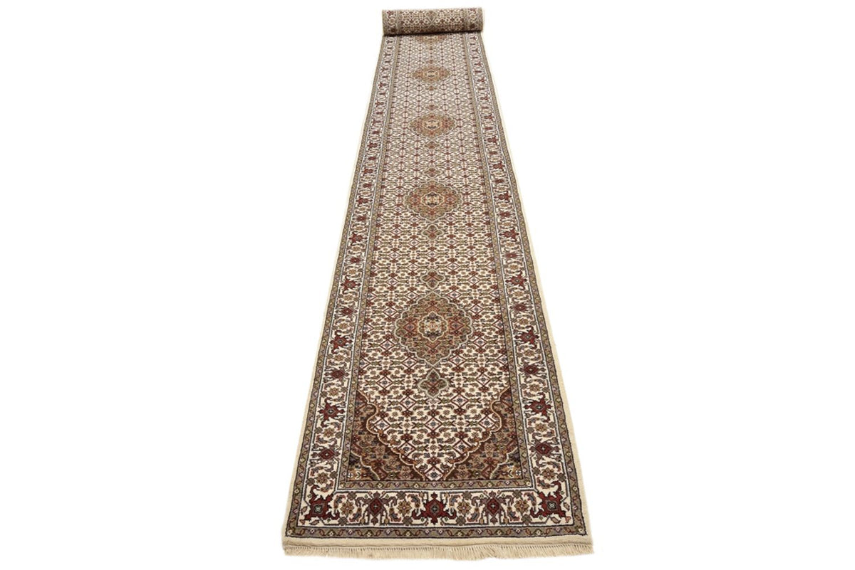 Tappeto corsia Tappeto orientale - Tabriz - 602 x 81 cm - beige chiaro