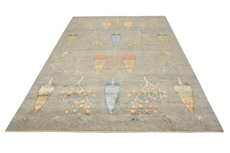 Tappeto Gabbeh - Loribaft Indus - 295 x 206 cm - grigio chiaro