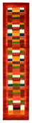 Tappeto corsia Tappeto Gabbeh - Loribaft Indus - 386 x 83 cm - rosso