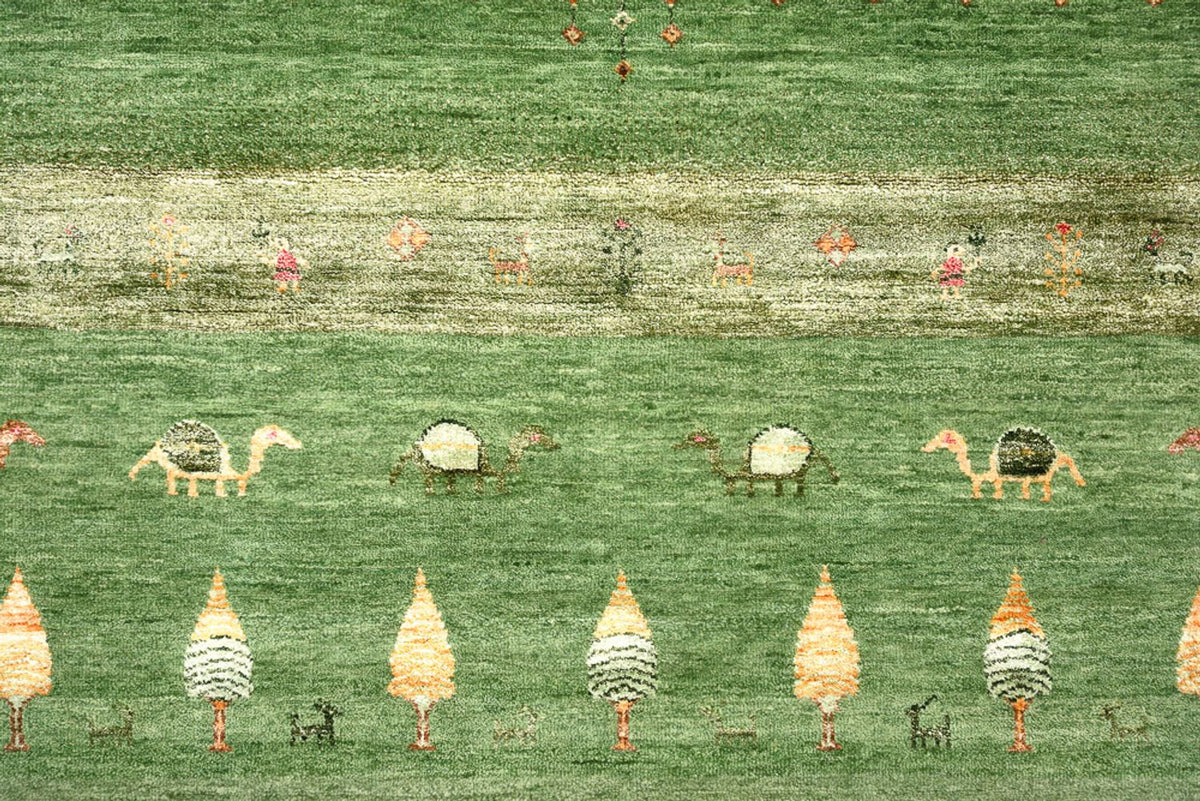 Tappeto Gabbeh - Loribaft Indus - 246 x 206 cm - verde