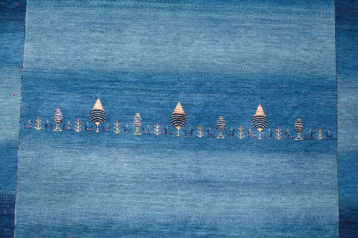 Tappeto Gabbeh - Loribaft Indus - 345 x 247 cm - blu mare