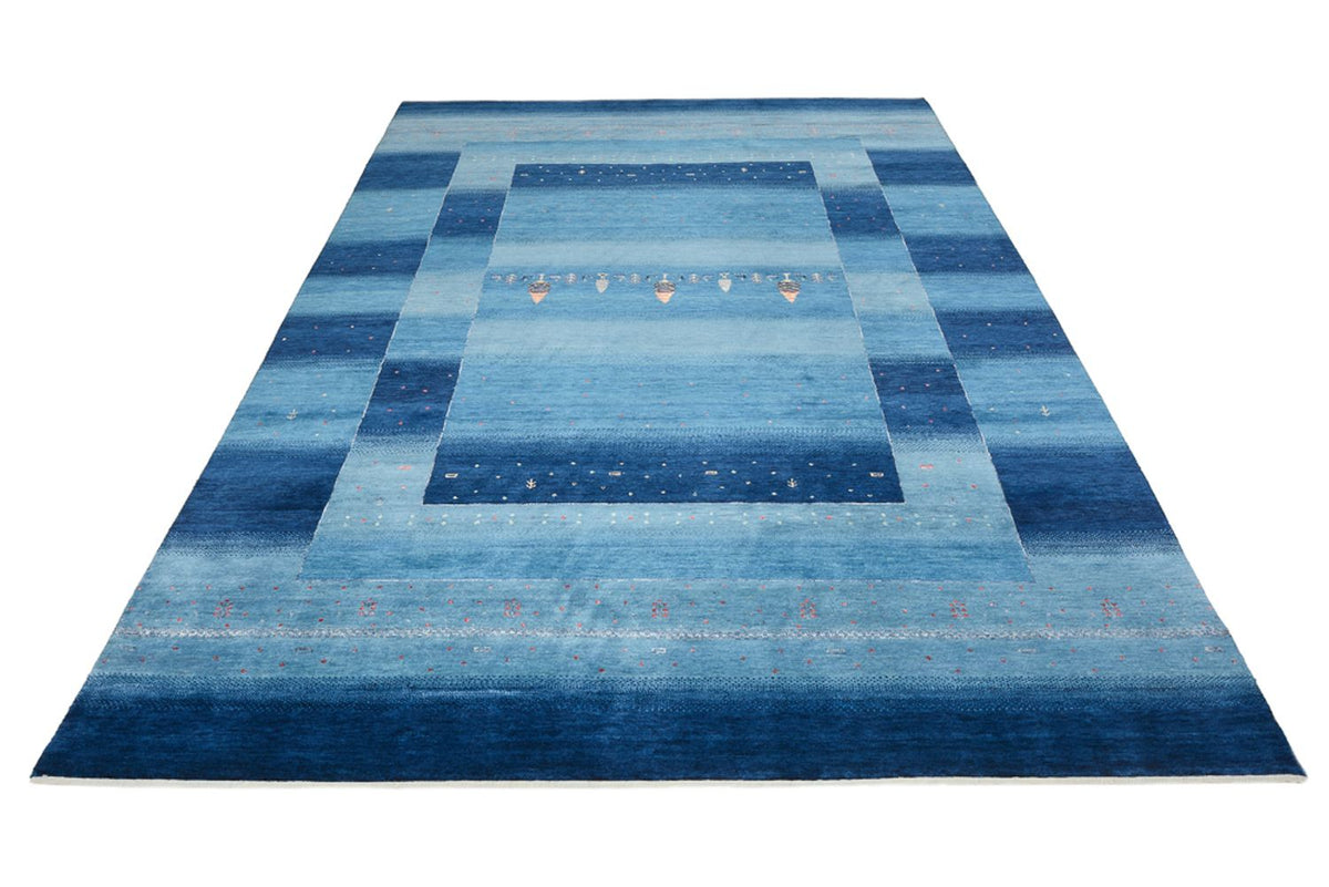 Tappeto Gabbeh - Loribaft Indus - 304 x 204 cm - blu mare