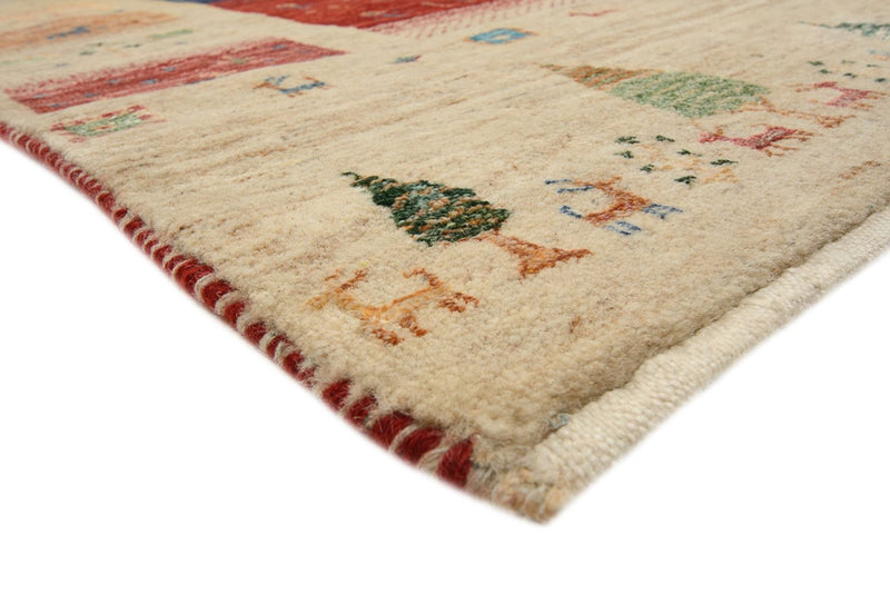 Tappeto Gabbeh - Loribaft Indus quadrato  - 203 x 203 cm - multicolore