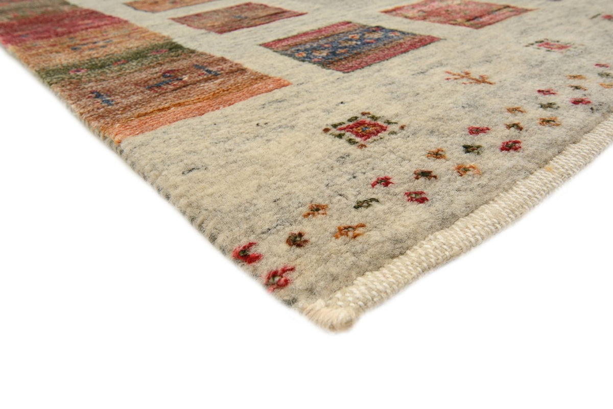 Tappeto corsia Tappeto Gabbeh - Loribaft Indus - 306 x 84 cm - beige scuro