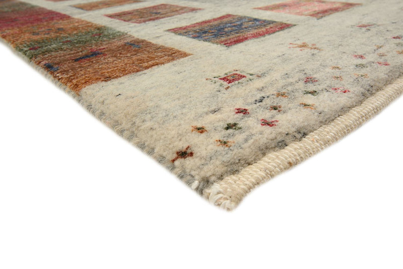 Tappeto corsia Tappeto Gabbeh - Loribaft Indus - 306 x 85 cm - beige scuro