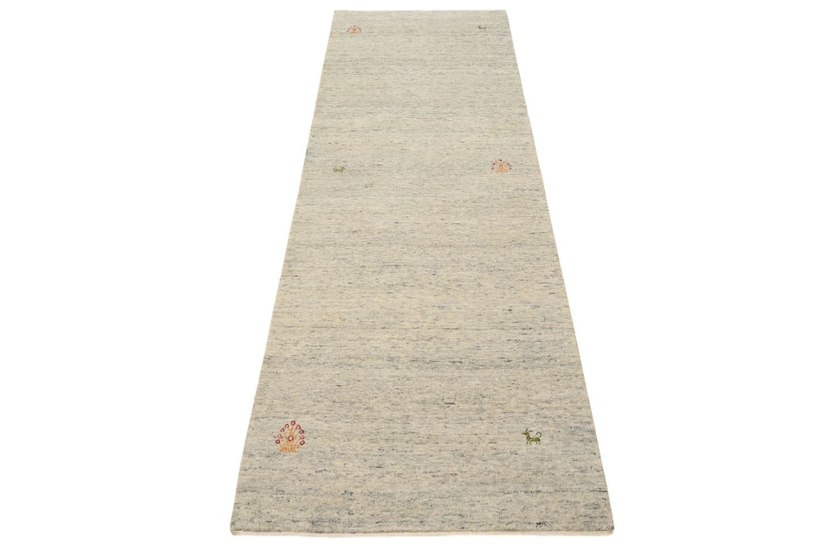 Tappeto corsia Tappeto Gabbeh - Loribaft Indus - 238 x 82 cm - beige scuro