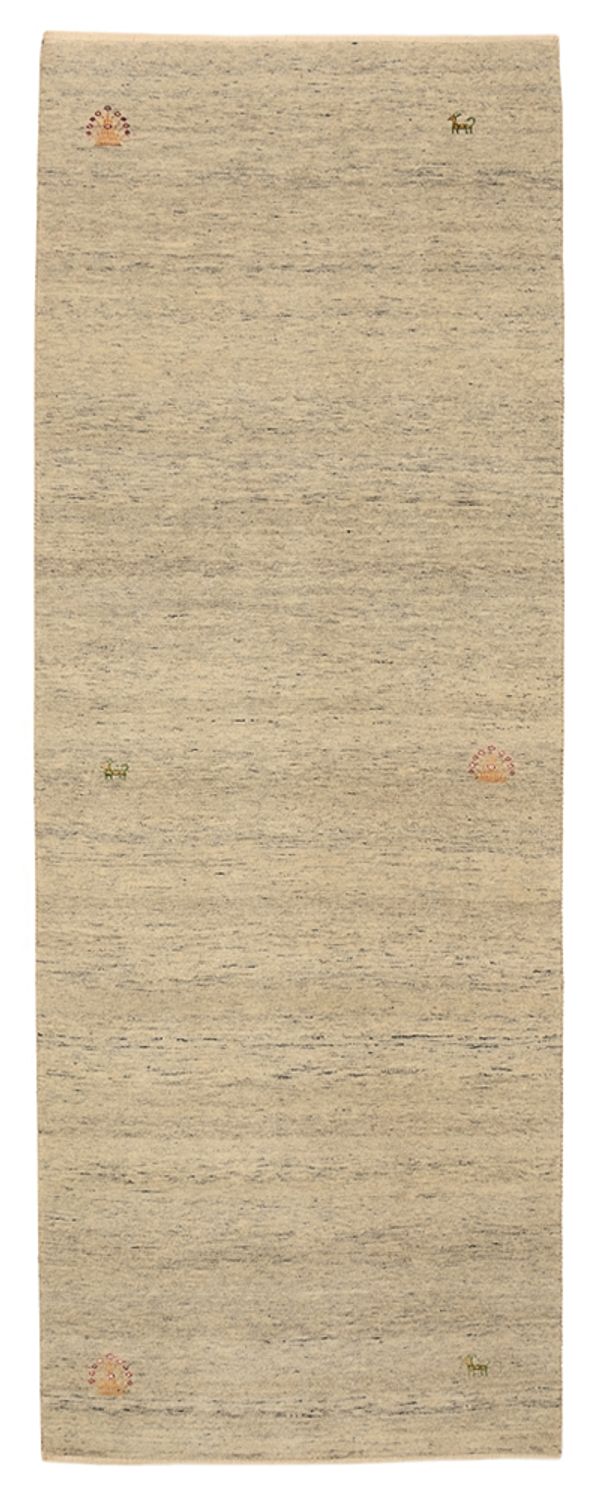 Tappeto corsia Tappeto Gabbeh - Loribaft Indus - 241 x 85 cm - beige scuro