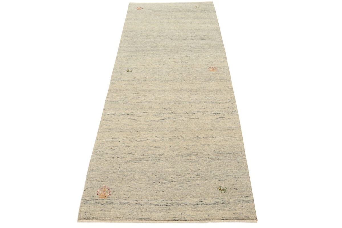 Tappeto corsia Tappeto Gabbeh - Loribaft Indus - 241 x 85 cm - beige scuro