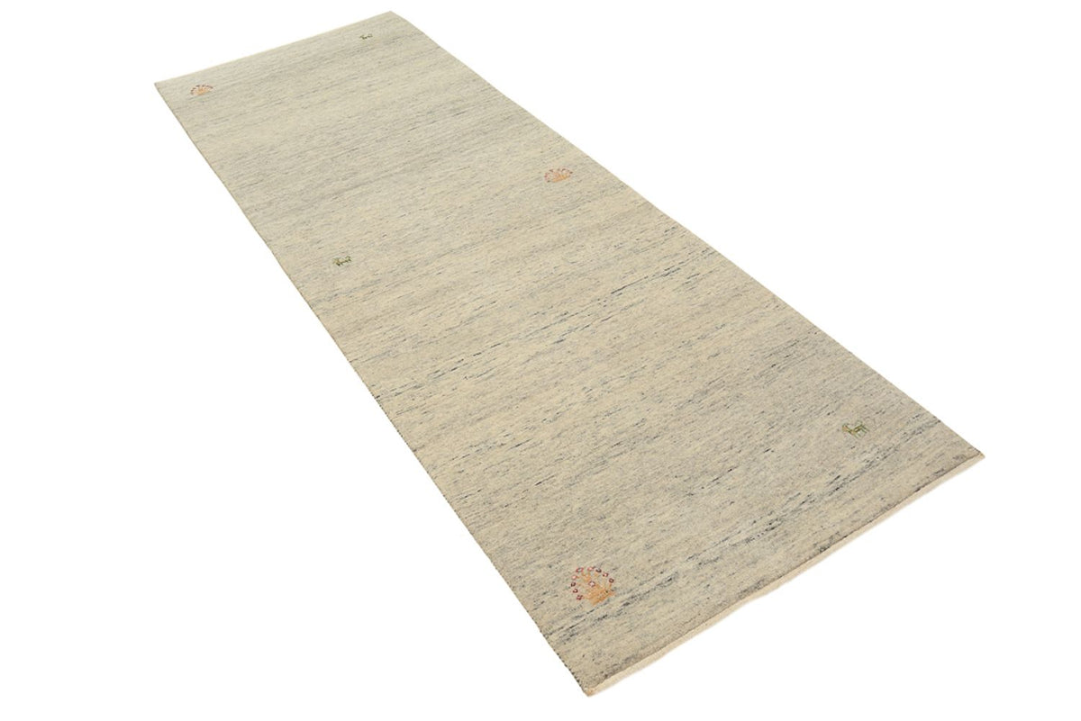 Tappeto corsia Tappeto Gabbeh - Loribaft Indus - 241 x 85 cm - beige scuro