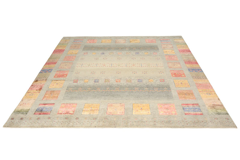 Tappeto Gabbeh - Loribaft Indus quadrato  - 249 x 248 cm - beige scuro