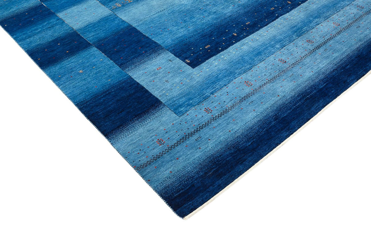 Tappeto Gabbeh - Loribaft Indus - 303 x 241 cm - blu mare