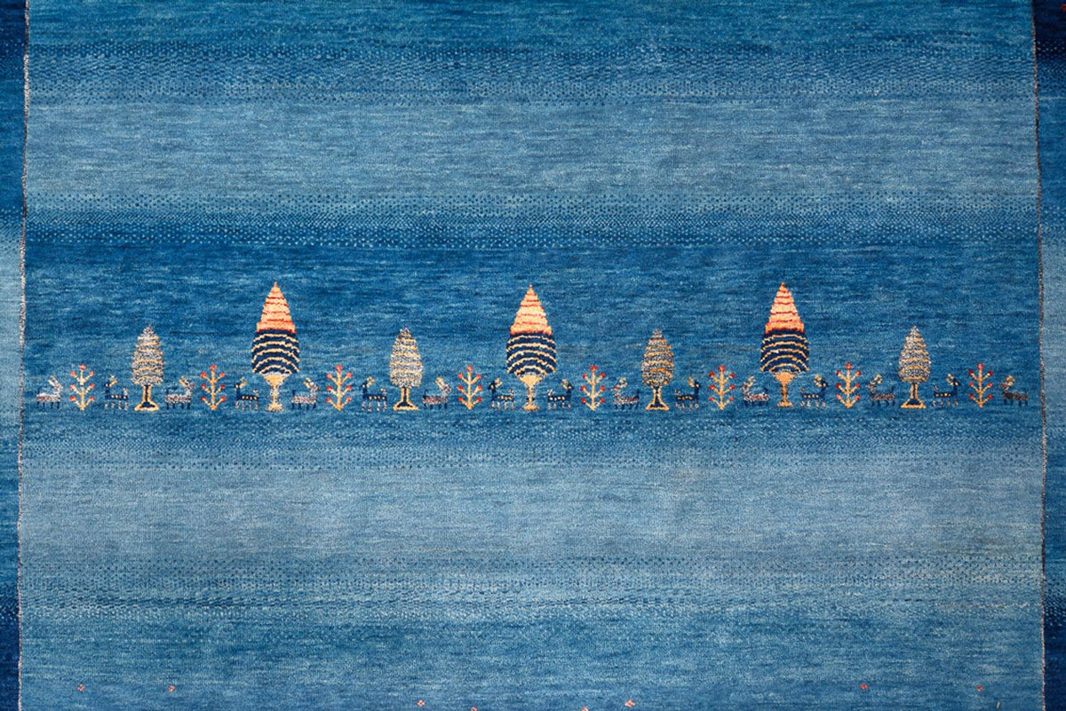 Tappeto Gabbeh - Loribaft Indus - 303 x 241 cm - blu mare