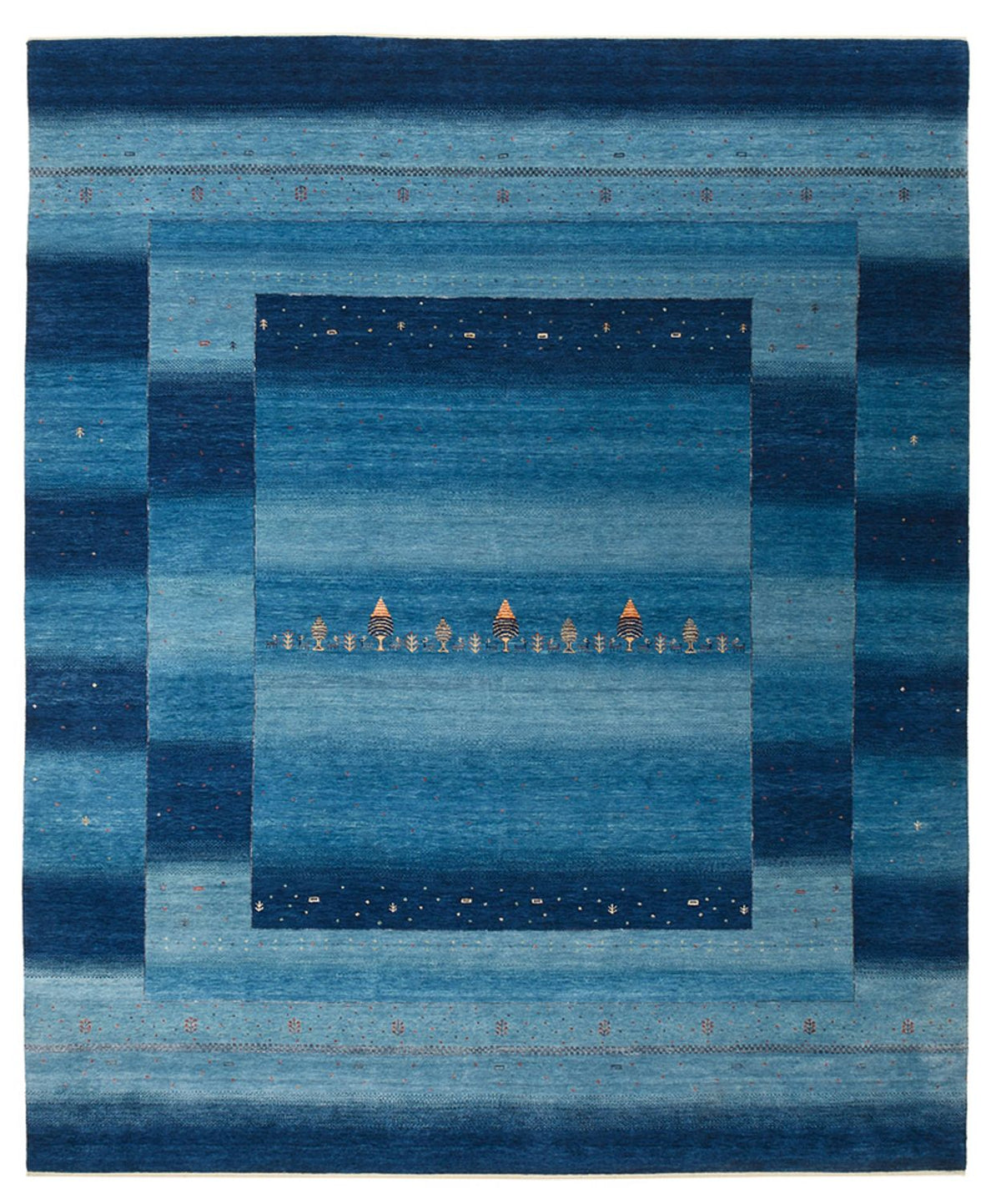 Tappeto Gabbeh - Loribaft Indus - 299 x 250 cm - blu mare