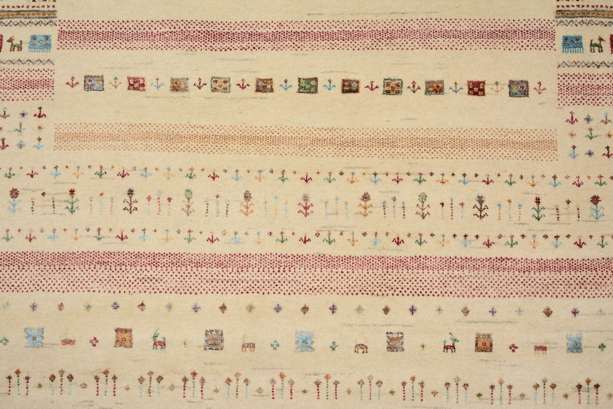 Tappeto Gabbeh - Loribaft Indus - 201 x 155 cm - beige chiaro