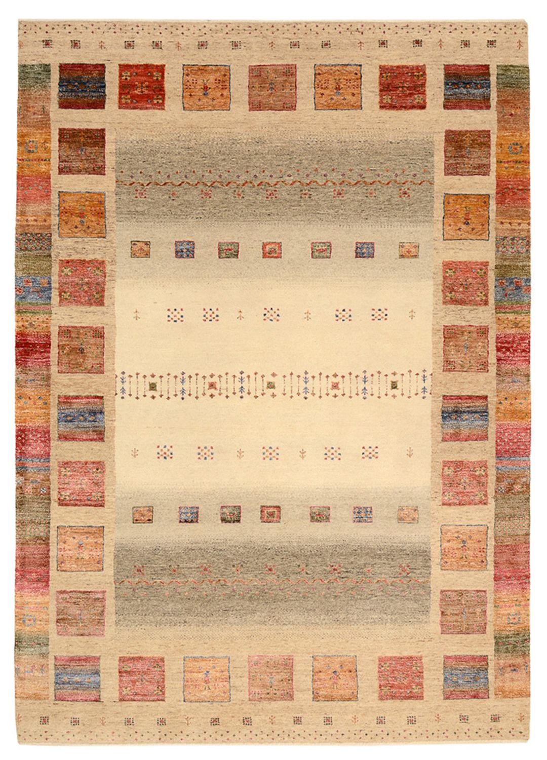 Tappeto Gabbeh - Loribaft Indus - 244 x 175 cm - multicolore