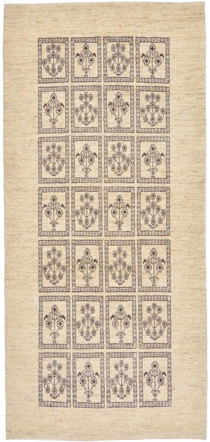 Tappeto corsia Tappeto Gabbeh - Loribaft Persero - 192 x 87 cm - sabbia