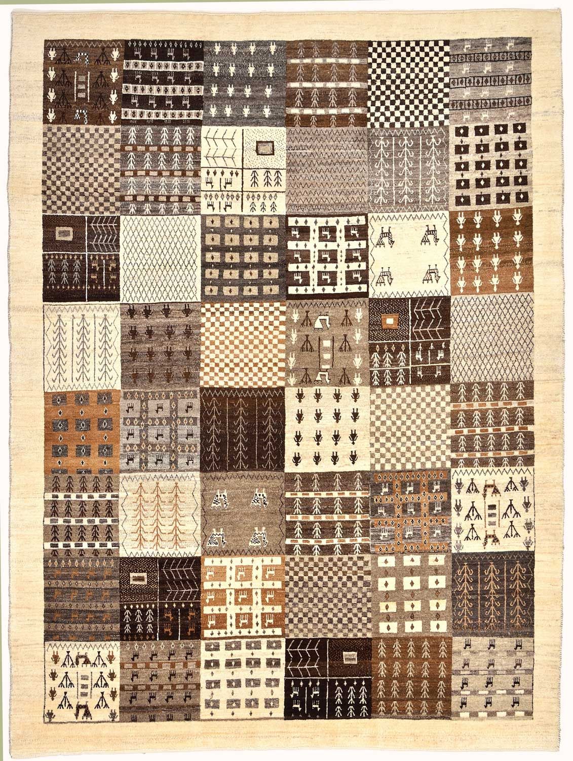 Tappeto Gabbeh - Loribaft Persero - 247 x 187 cm - marrone