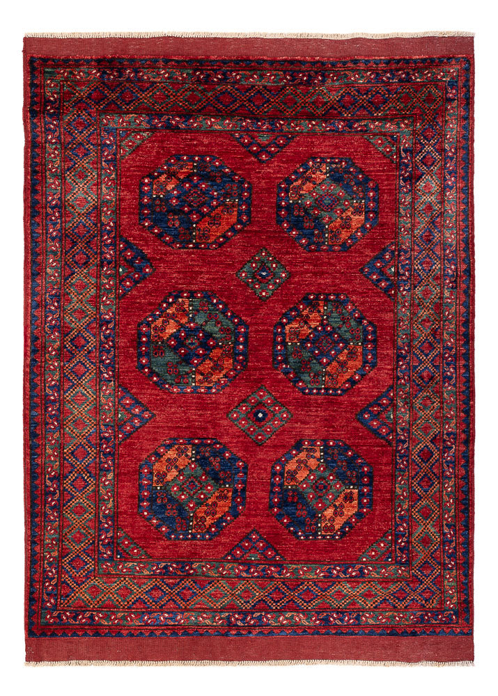 Tappeto afgano - Kunduz - 199 x 149 cm - rosso