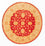 Tappeto Ziegler rotondo  - 96 x 99 cm - rosso