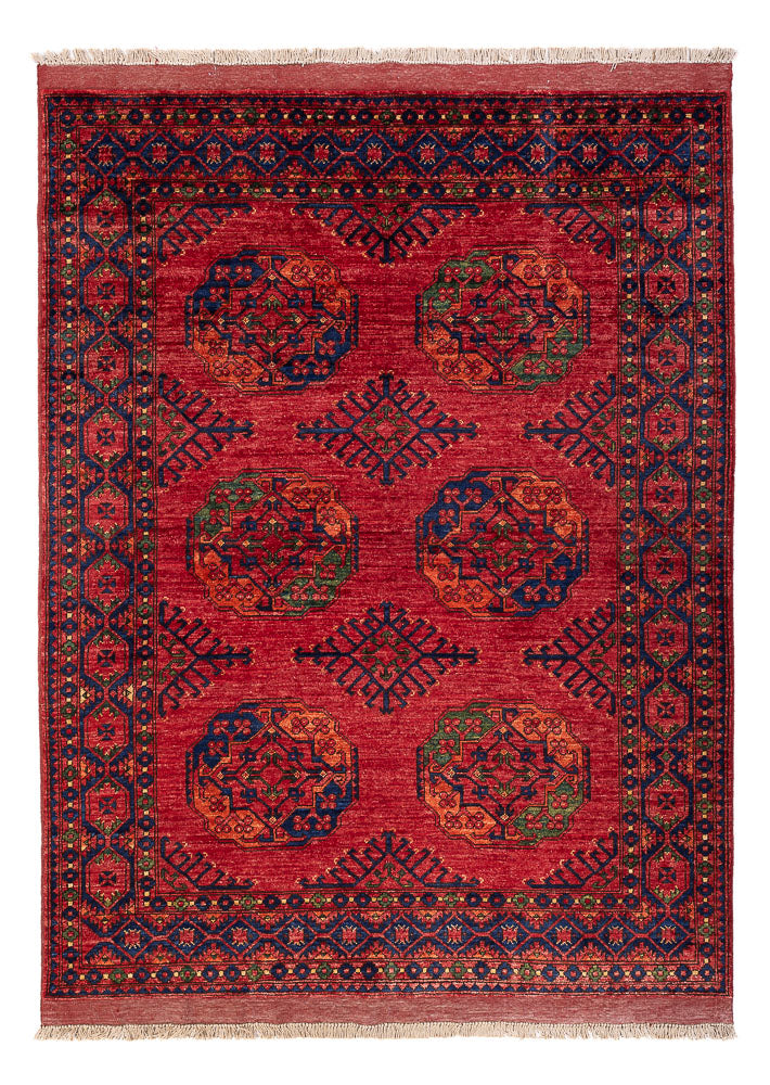 Tappeto afgano - Kunduz - 204 x 151 cm - rosso