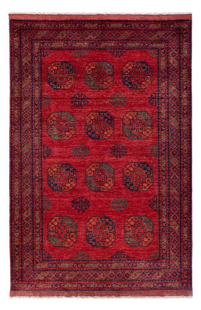 Tappeto afgano - Kunduz - 317 x 213 cm - rosso