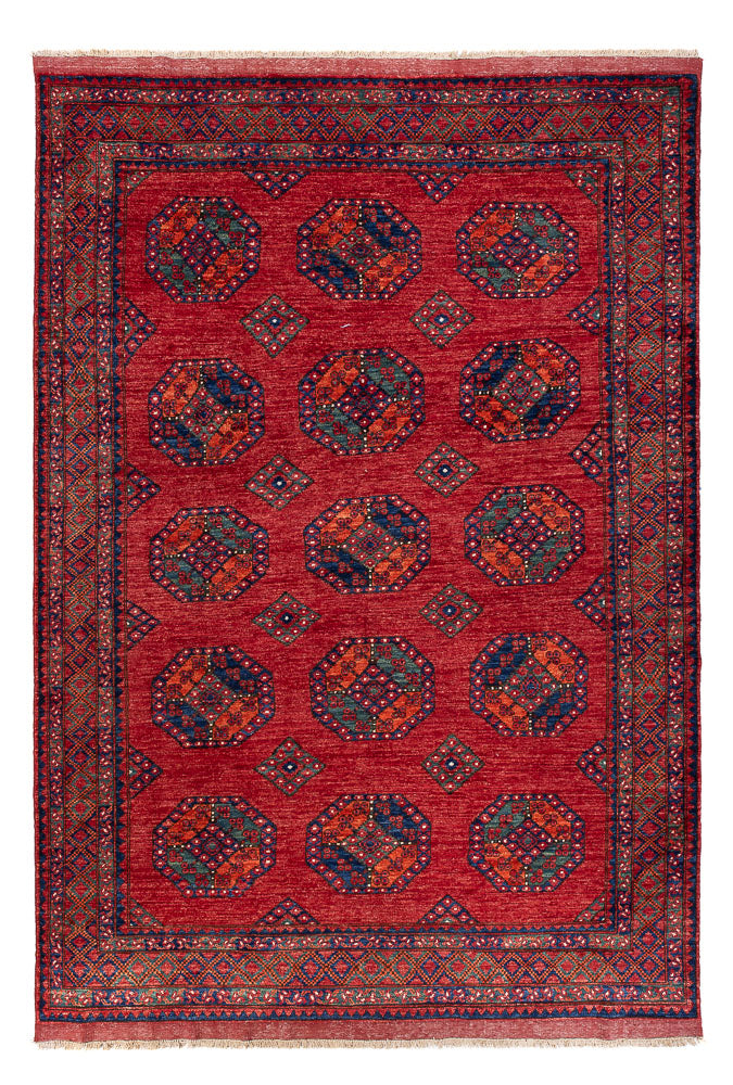 Tappeto afgano - Kunduz - 297 x 207 cm - rosso