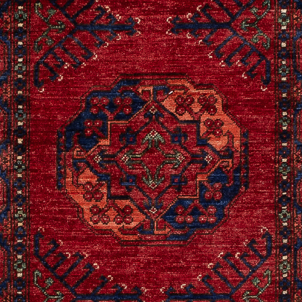 Tappeto corsia Tappeto afgano - Kunduz - 305 x 82 cm - rosso