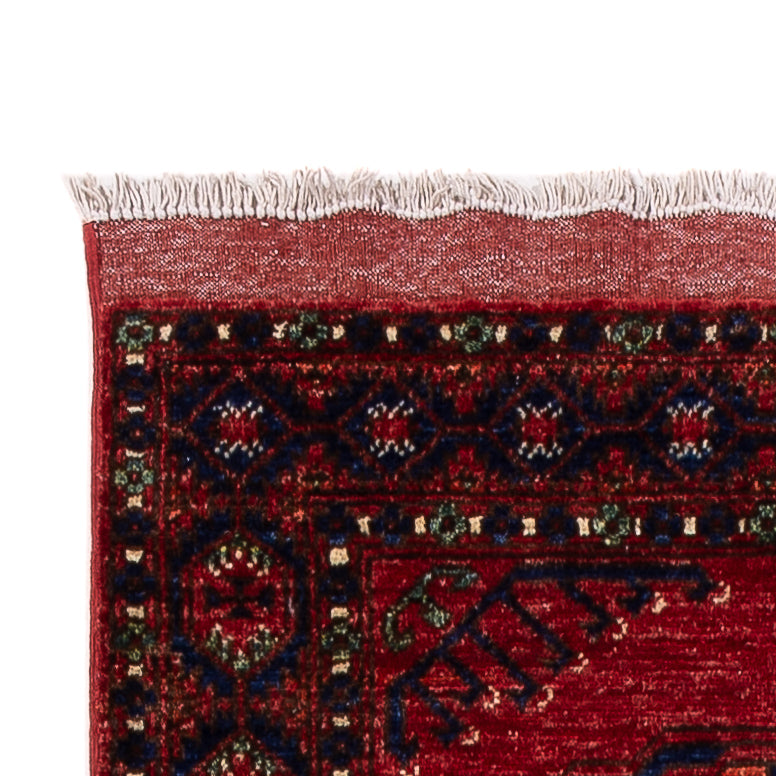 Tappeto corsia Tappeto afgano - Kunduz - 305 x 82 cm - rosso