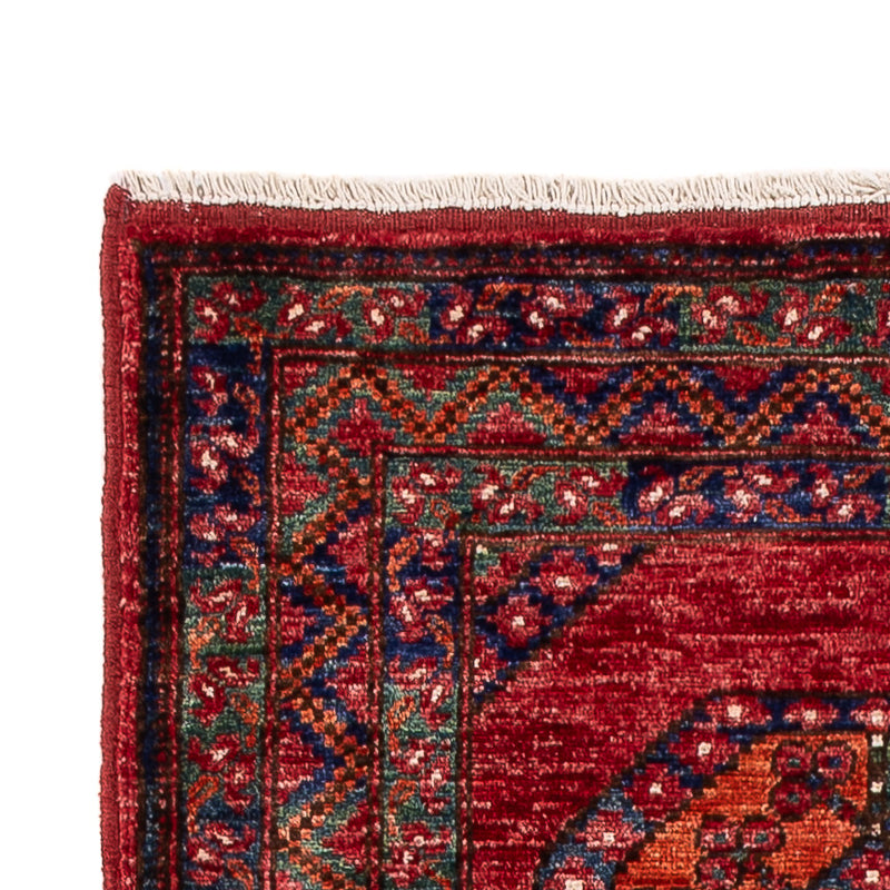 Tappeto corsia Tappeto afgano - Kunduz - 291 x 87 cm - rosso