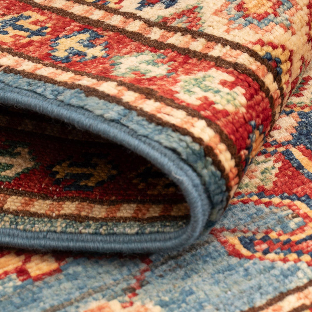 Tappeto Ziegler - Kazak - Reale - 90 x 60 cm - blu chiaro