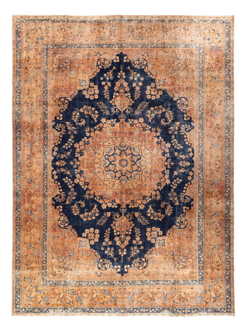 Tappeto vintage - 387 x 286 cm - blu scuro