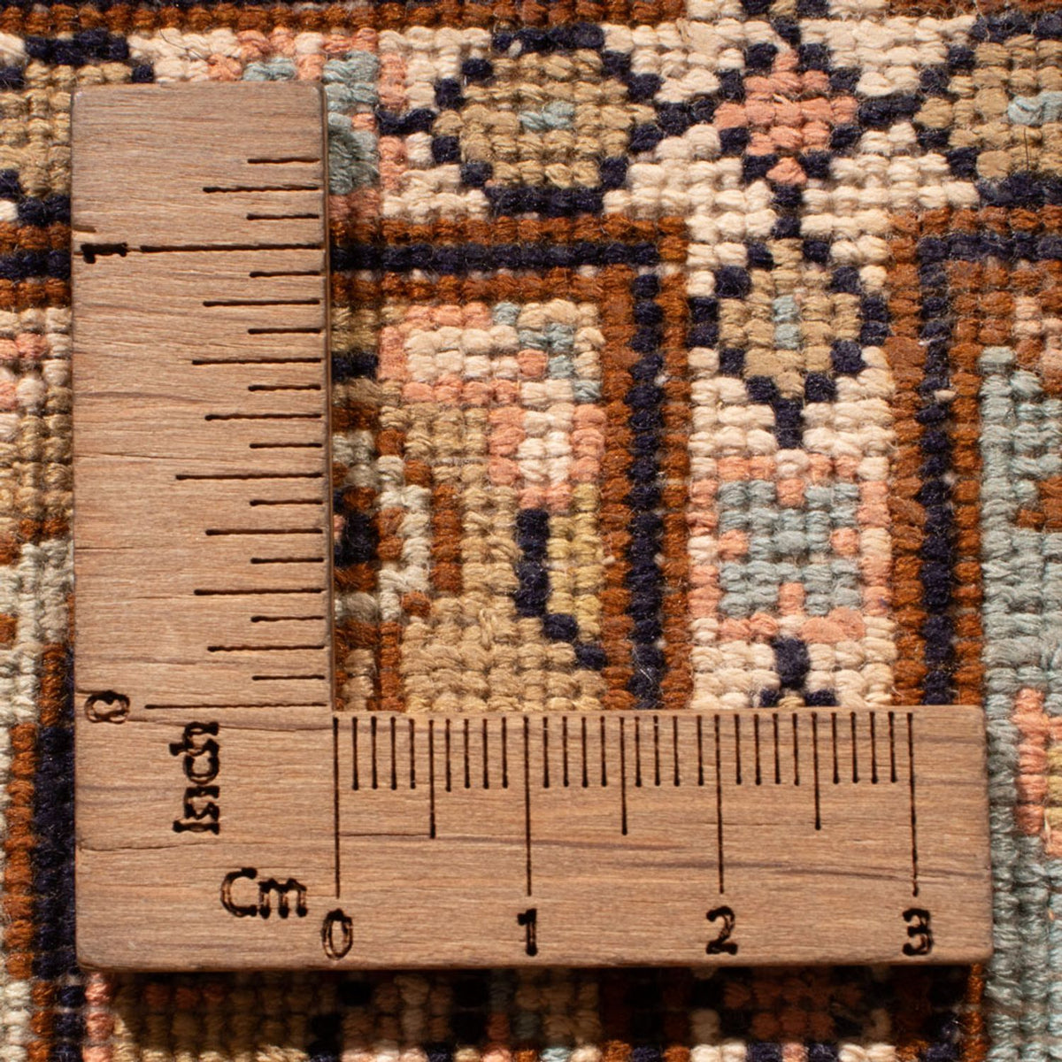 Tappeto corsia Tappeto di seta - Seta del Kashmir - 304 x 77 cm - beige scuro