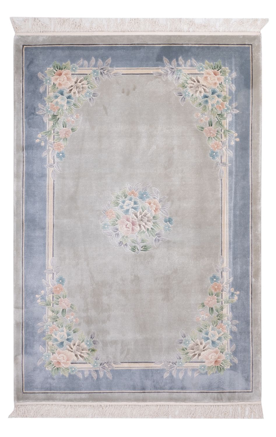 Tappeto di seta - seta cinese - 185 x 123 cm - grigio