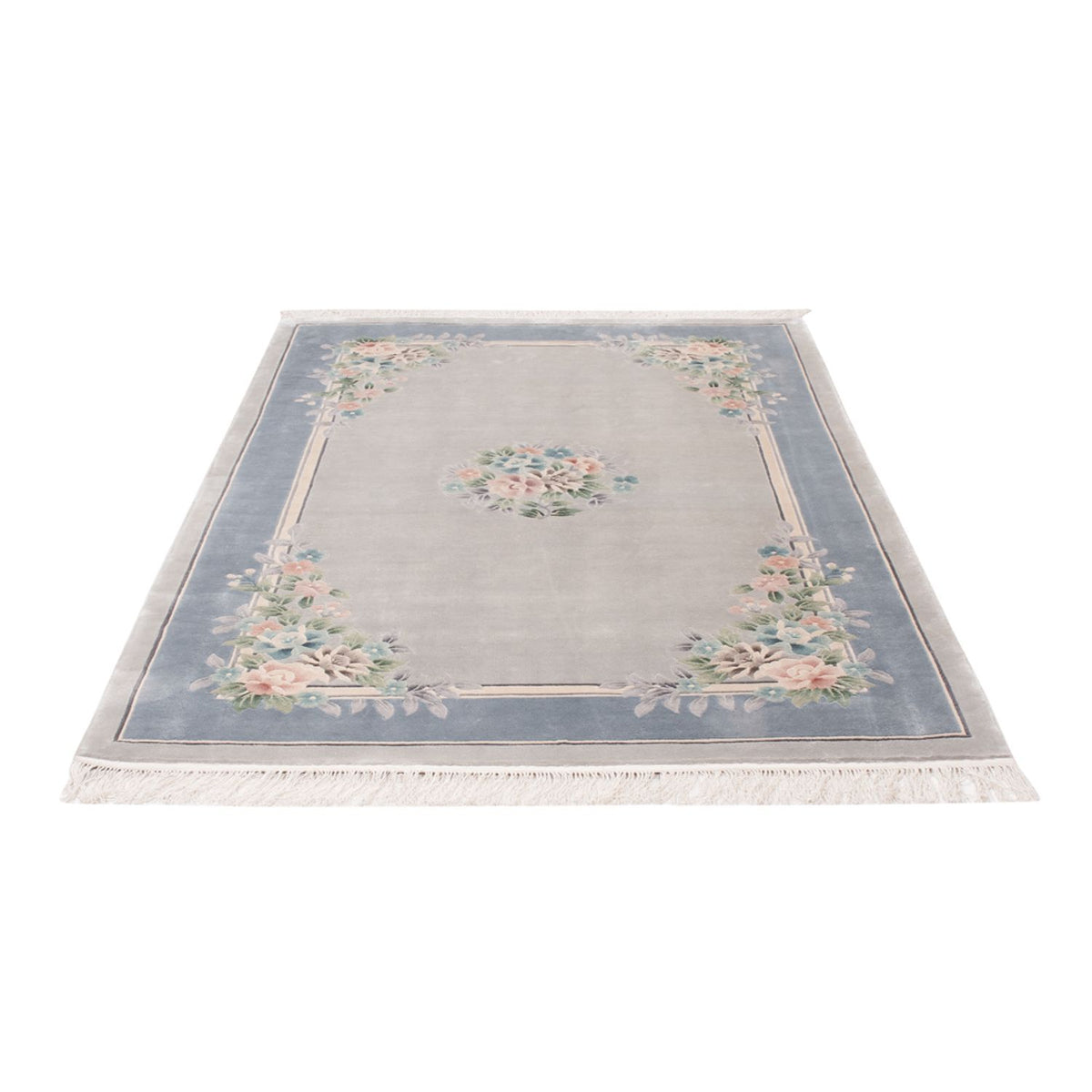 Tappeto di seta - seta cinese - 185 x 123 cm - grigio