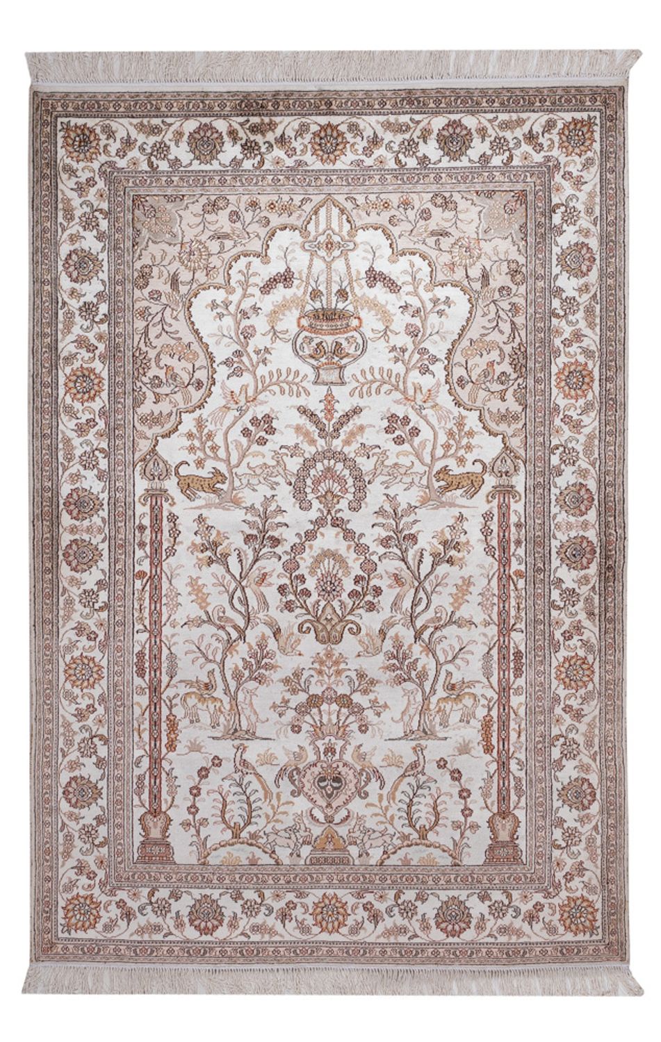 Tappeto di seta - seta cinese - 183 x 122 cm - crema