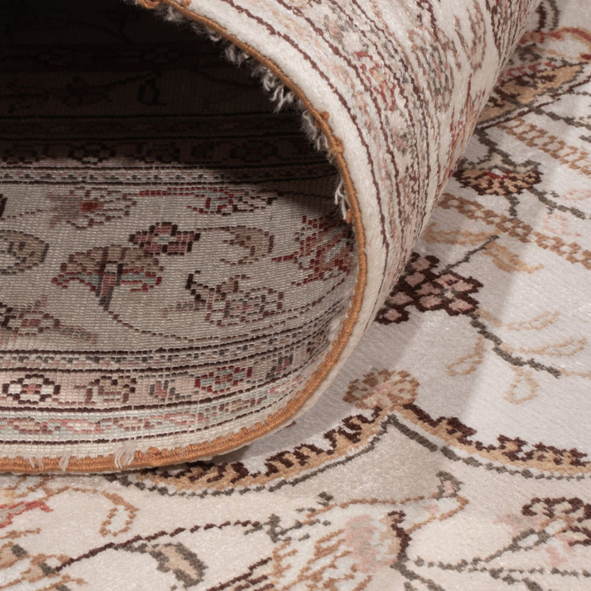 Tappeto di seta - seta cinese - 183 x 122 cm - crema
