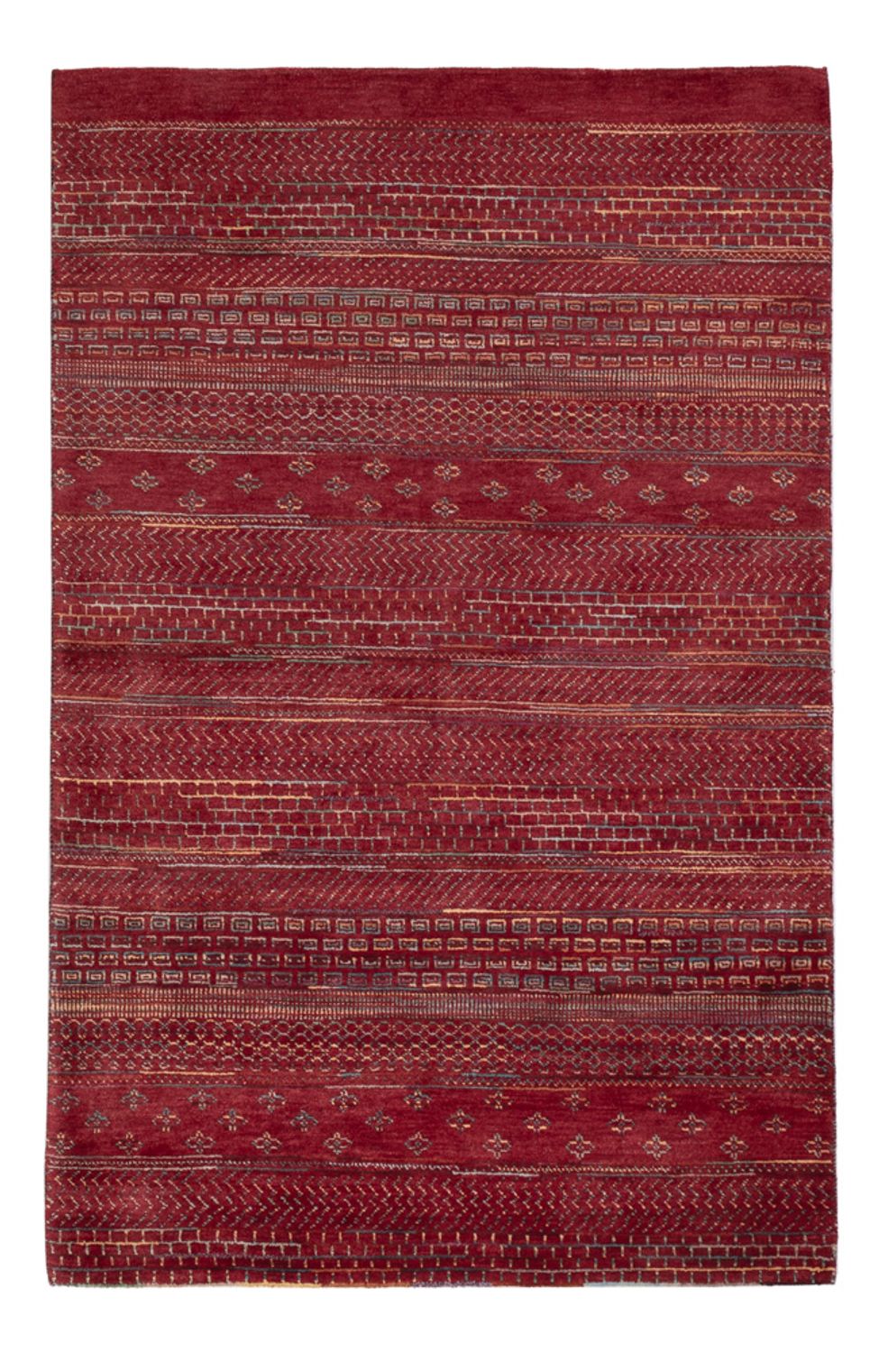 Tappeto Gabbeh - Loribaft Indus - 192 x 122 cm - rosso