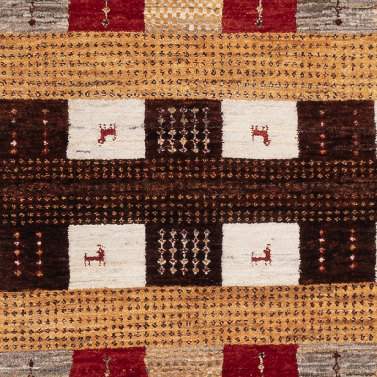 Tappeto Gabbeh - Loribaft Indus - 193 x 145 cm - multicolore