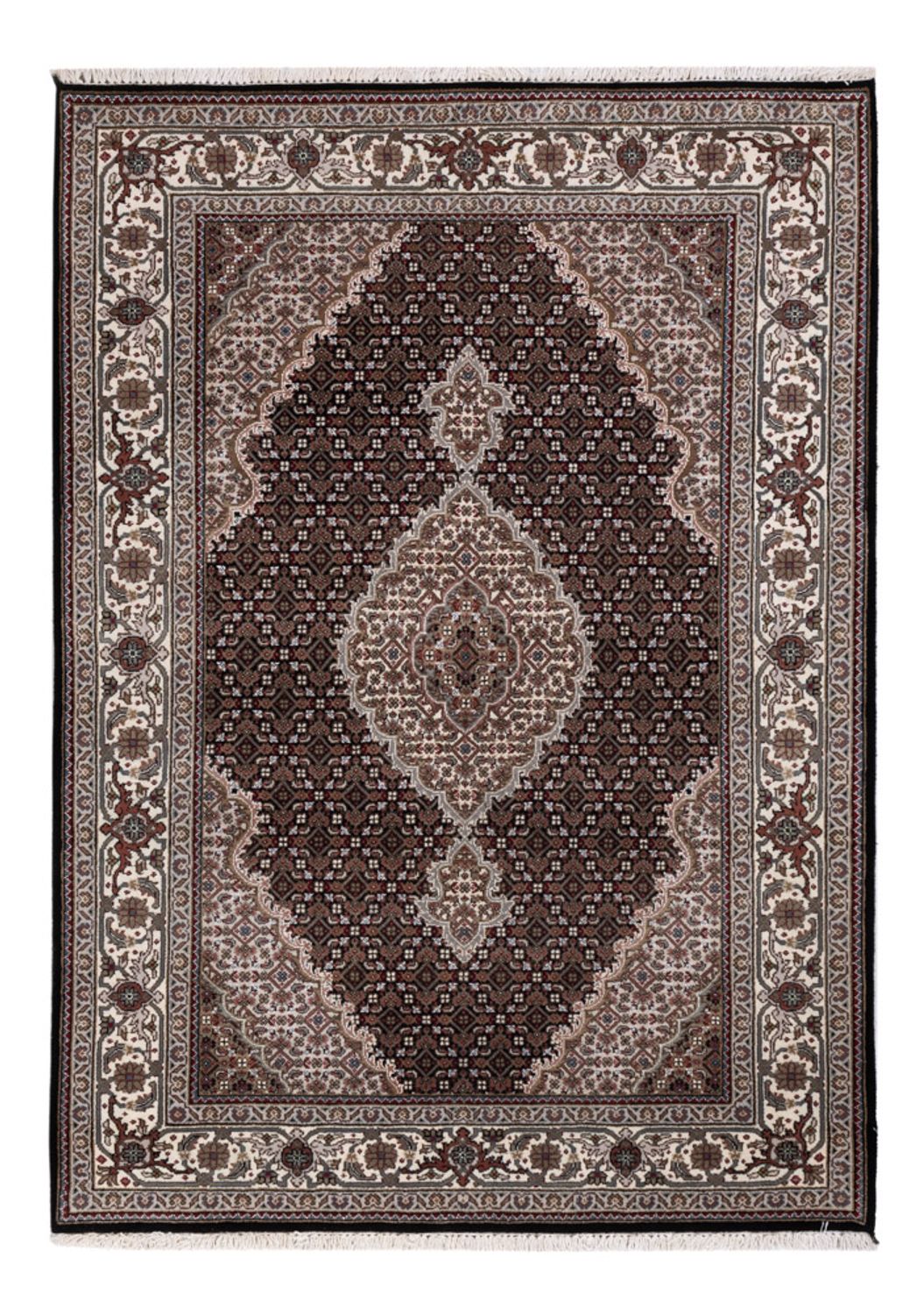 Tappeto orientale - Tabriz - 196 x 141 cm - grigio scuro