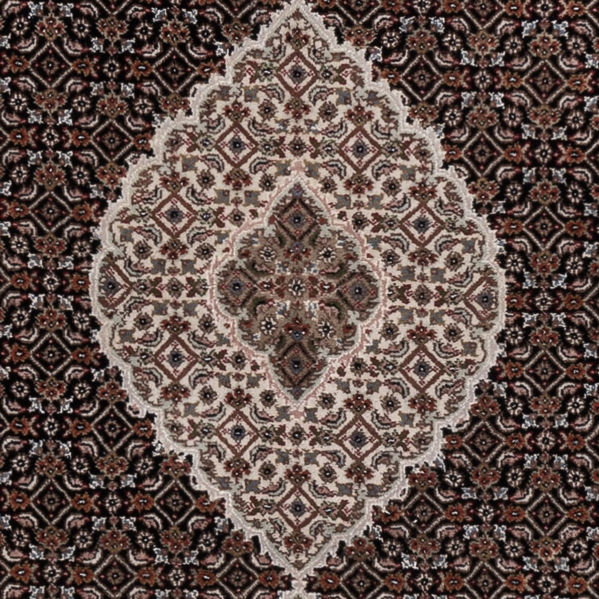 Tappeto orientale - Tabriz - 204 x 142 cm - grigio scuro