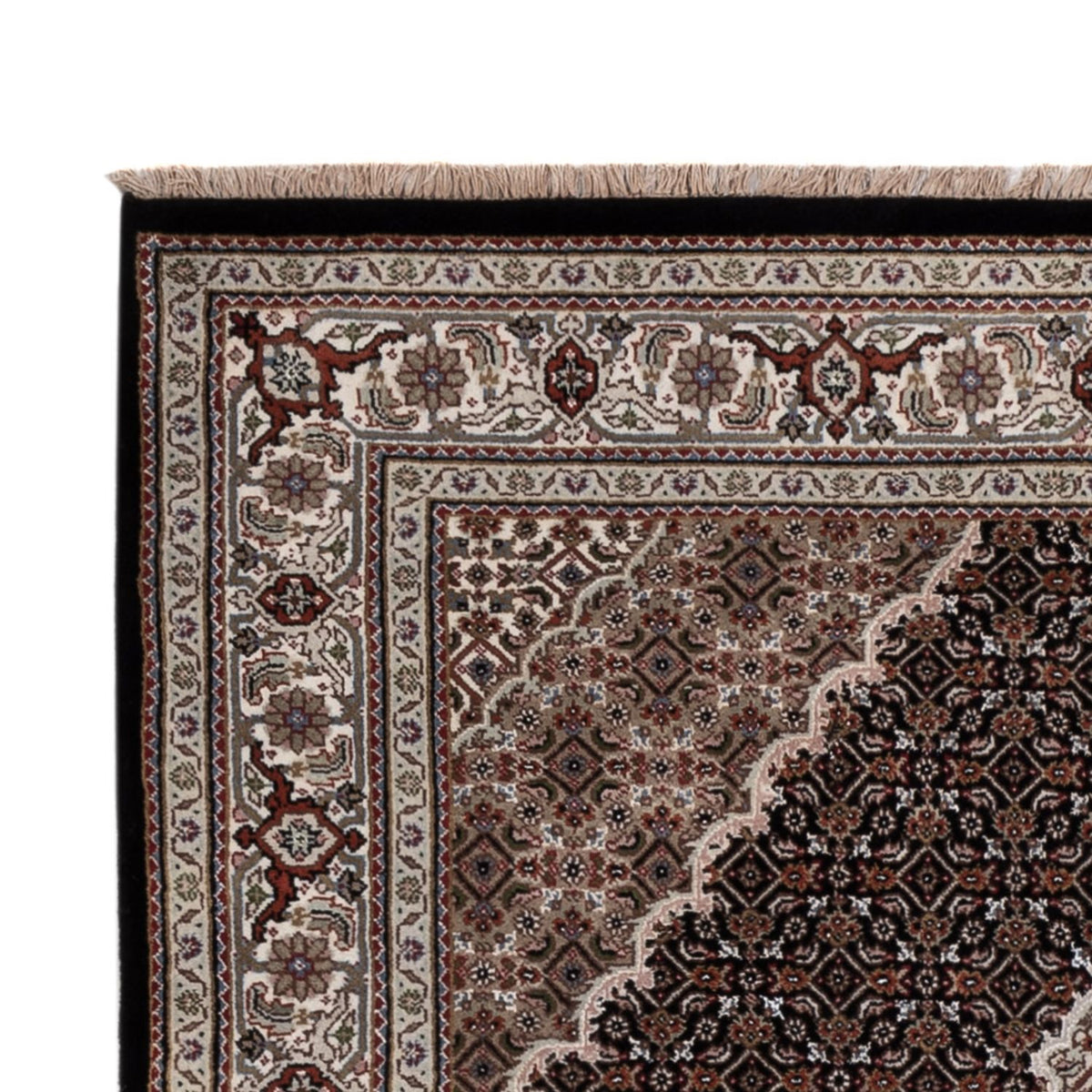 Tappeto orientale - Tabriz - 204 x 142 cm - grigio scuro