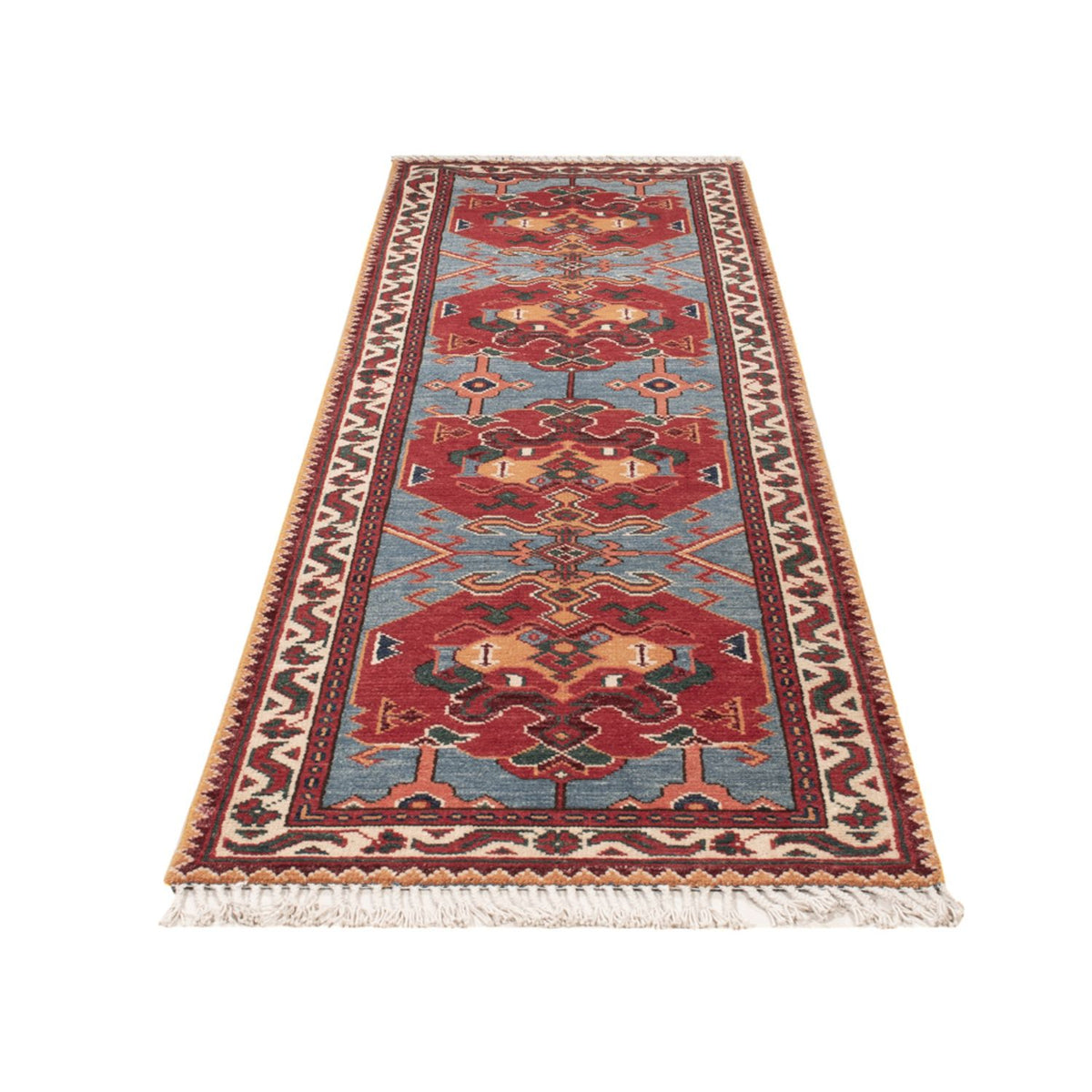 Tappeto corsia Tappeto Ziegler - Kazak - 287 x 77 cm - blu